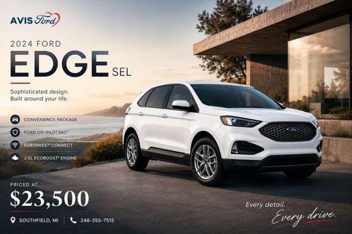 Oxford White 2024 Ford Edge SEL