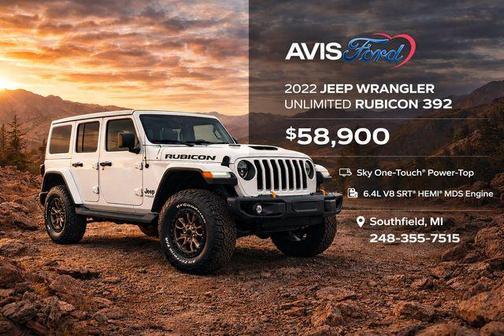 Bright White Clearcoat 2022 Jeep Wrangler Unlimited Rubicon 392 SUV