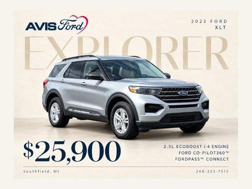 Silver Metallic 2023 Ford Explorer XLT