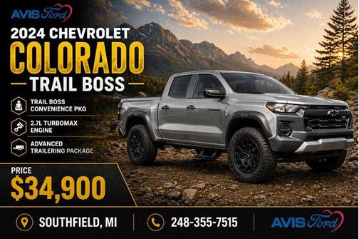 Sterling Gray Metallic 2024 Chevrolet Colorado Trail Boss