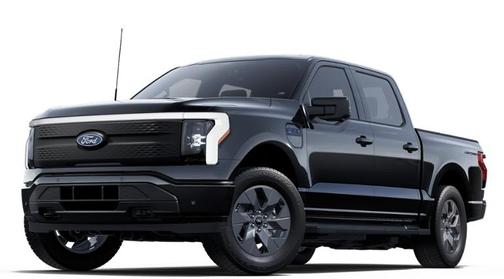 Agate Black Metallic 2025 Ford F-150 Lightning Flash