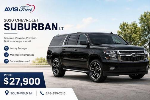 Black 2020 Chevrolet Suburban LT