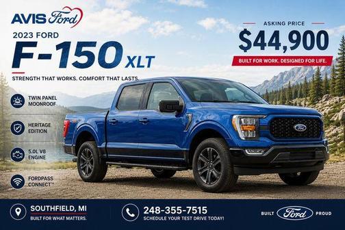 Blue 2023 Ford F-150 XLT