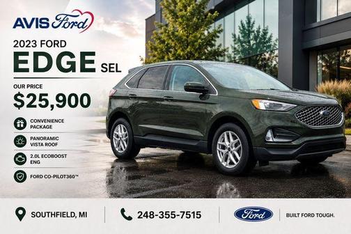 Green Metallic 2023 Ford Edge SEL
