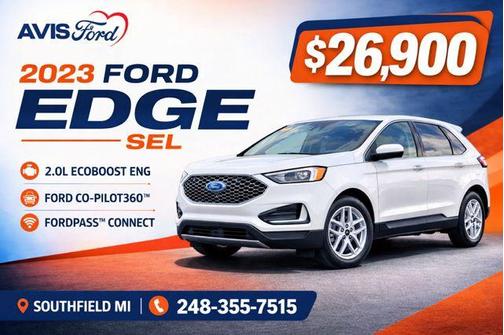 Oxford White 2023 Ford Edge SEL