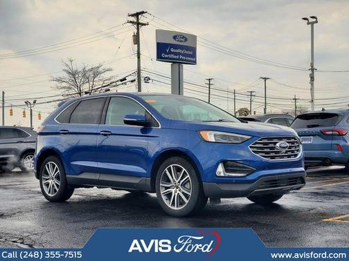 Blue Metallic 2023 Ford Edge Titanium