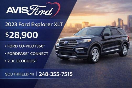 Agate Black Metallic 2023 Ford Explorer XLT