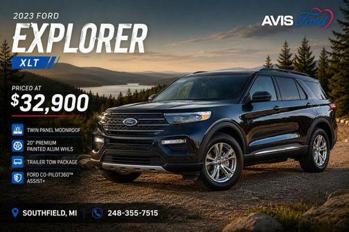 Black Metallic 2023 Ford Explorer XLT
