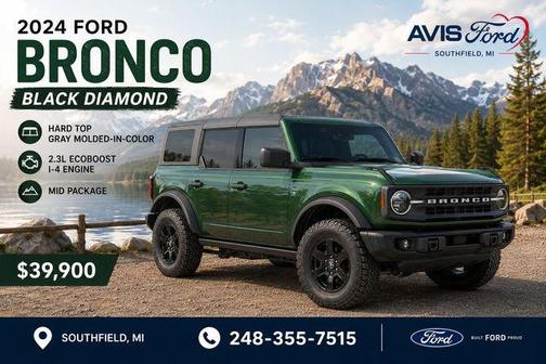 Green Metallic 2024 Ford Bronco Black Diamond