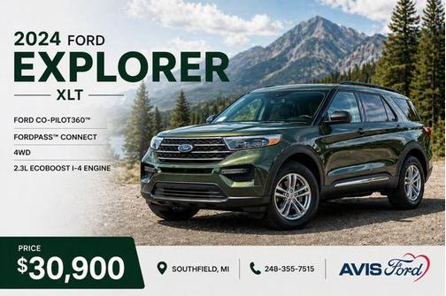 Green Metallic 2024 Ford Explorer XLT