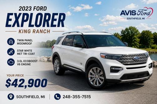 White Metallic 2023 Ford Explorer King Ranch
