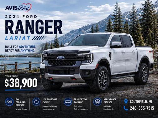 Oxford White 2024 Ford Ranger Lariat