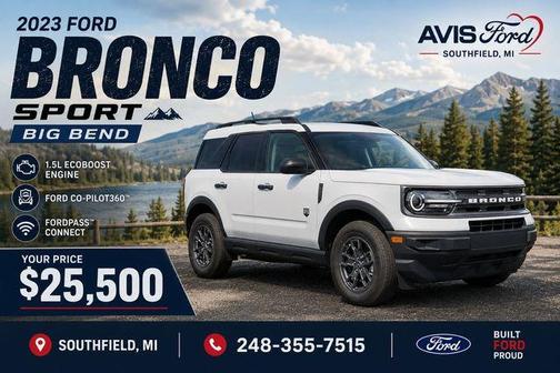 Oxford White 2023 Ford Bronco Sport Big Bend