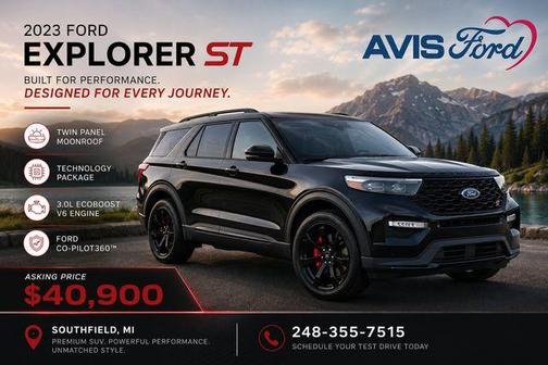 Black Metallic 2023 Ford Explorer ST