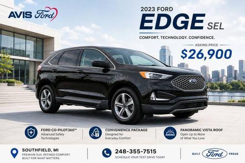 Black Metallic 2023 Ford Edge SEL