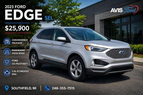 Iconic Silver Metallic 2023 Ford Edge SEL