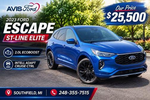 Blue Metallic 2023 Ford Escape ST-Line Elite