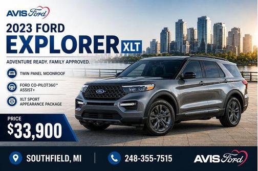 Gray Metallic 2023 Ford Explorer XLT