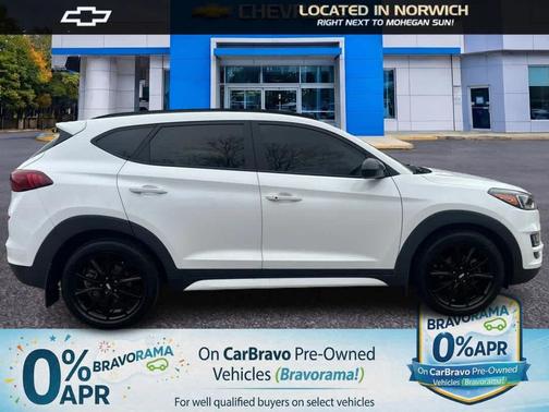 Dazzling White 2019 Hyundai TUCSON Night