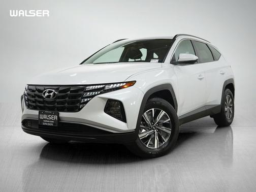White Pearl 2024 Hyundai TUCSON Hybrid Blue