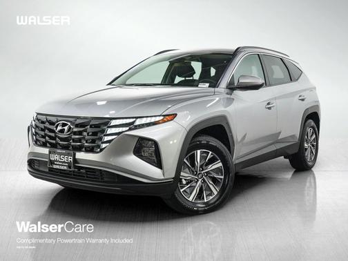 Shimmering Silver 2024 Hyundai TUCSON Hybrid Blue