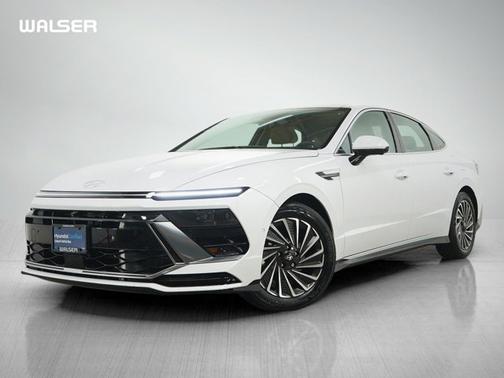 Serenity White 2025 Hyundai SONATA Hybrid Limited