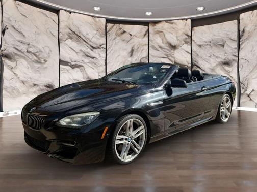 Black 2015 BMW 650 650i Convertible 2D