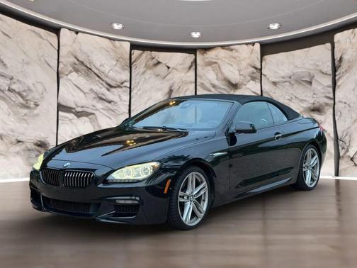 Black 2015 BMW 650 650i Convertible 2D