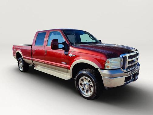 Maroon 2005 Ford F-350 Lariat