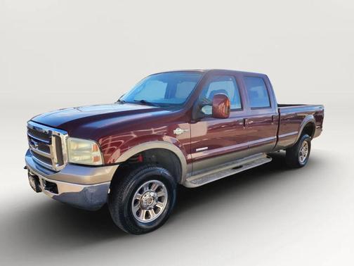 Maroon 2005 Ford F-350 Lariat