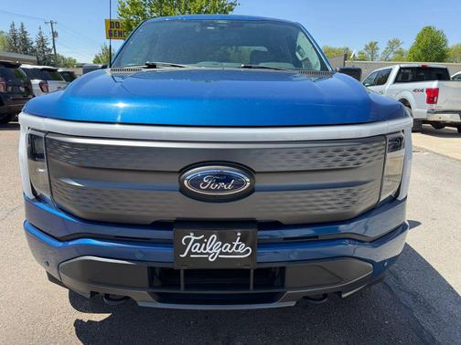 Blue 2022 Ford F-150 Lightning XLT
