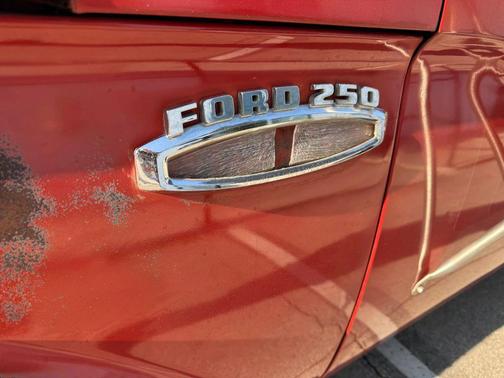 Red 1965 Ford F-250 Camper Special