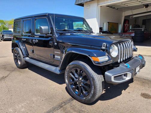 Black 2023 Jeep Wrangler 4xe Sport S