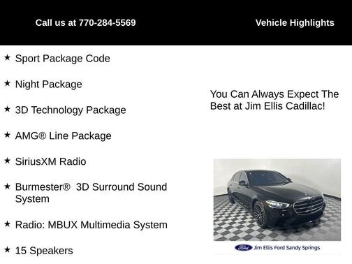 2022 Mercedes-Benz S-Class S 580 4MATIC