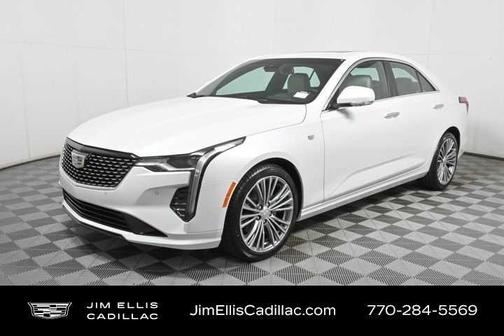 Crystal White Tri-Coat 2025 Cadillac CT4 Premium Luxury