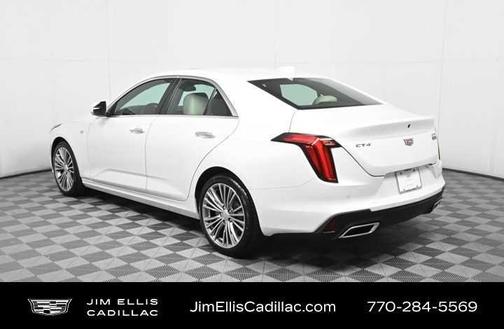 Crystal White Tri-Coat 2025 Cadillac CT4 Premium Luxury