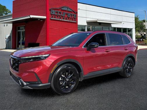 Radiant Red Metallic 2025 Honda CR-V Hybrid Sport FWD