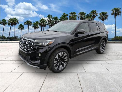Agate Black Metallic 2026 Ford Explorer Platinum