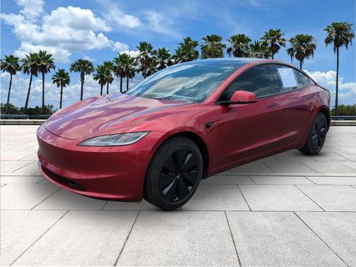 Ultra Red 2025 Tesla Model 3 Long Range