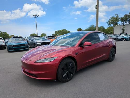 Ultra Red 2025 Tesla Model 3 Long Range