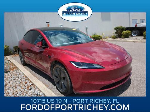 Ultra Red 2025 Tesla Model 3 Long Range