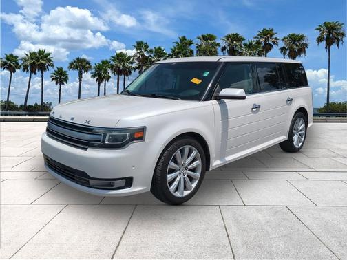 White Platinum Metallic Tri-Coat 2014 Ford Flex Limited w/EcoBoost