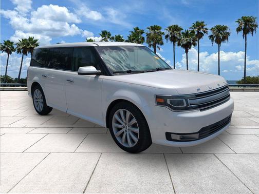 White Platinum Metallic Tri-Coat 2014 Ford Flex Limited w/EcoBoost