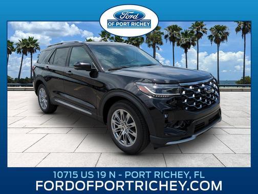 Agate Black Metallic 2026 Ford Explorer Platinum