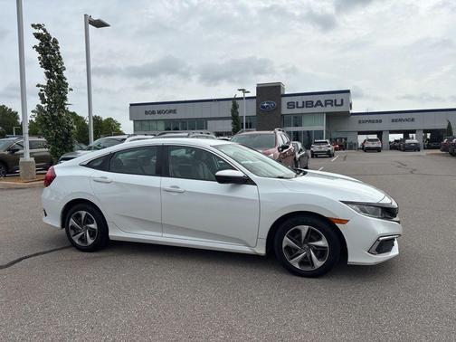 Platinum White Pearl 2019 Honda Civic LX