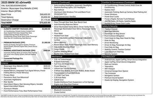 2025 BMW X5 xDrive40i