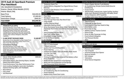 2019 Audi A5 2.0T Premium