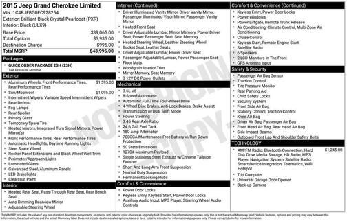 2015 Jeep Grand Cherokee Limited