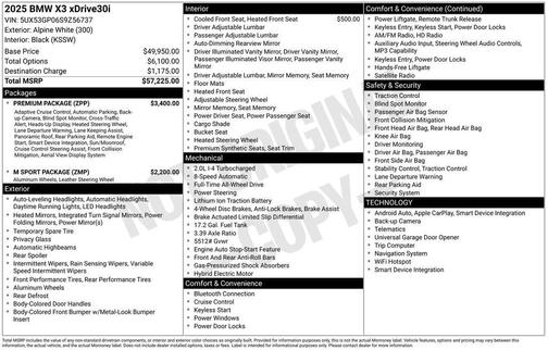 2025 BMW X3 30 xDrive