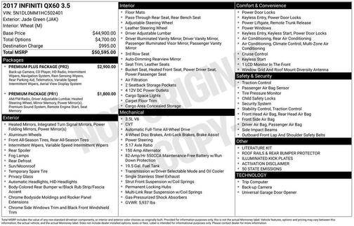 2017 INFINITI QX60 Base